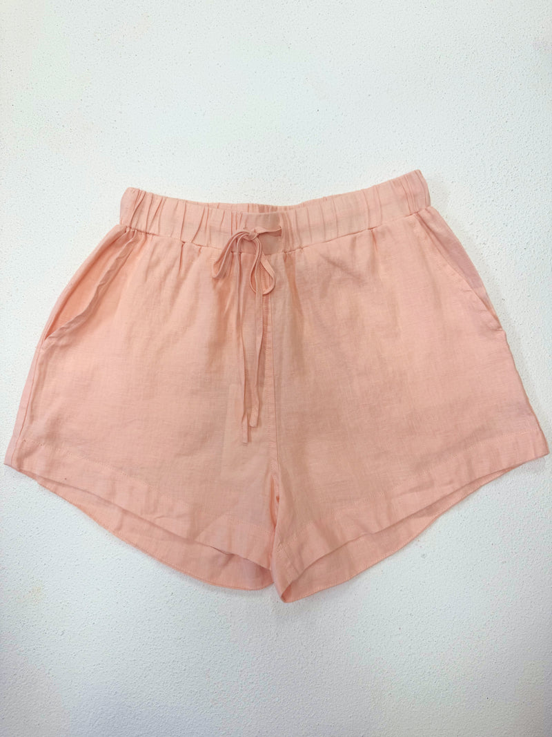 Sunday Linen Shorts - Pink