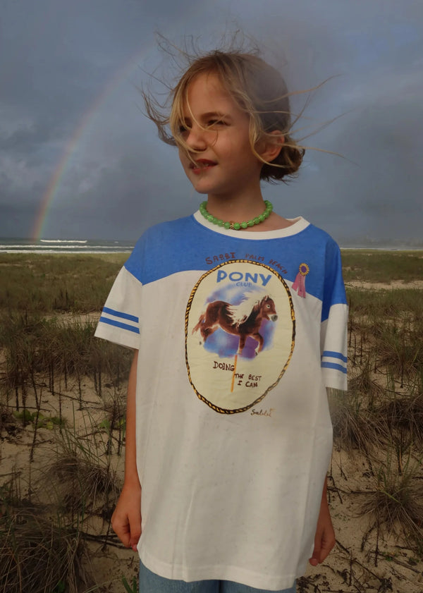 The Kids Pony Club Tee - Blue