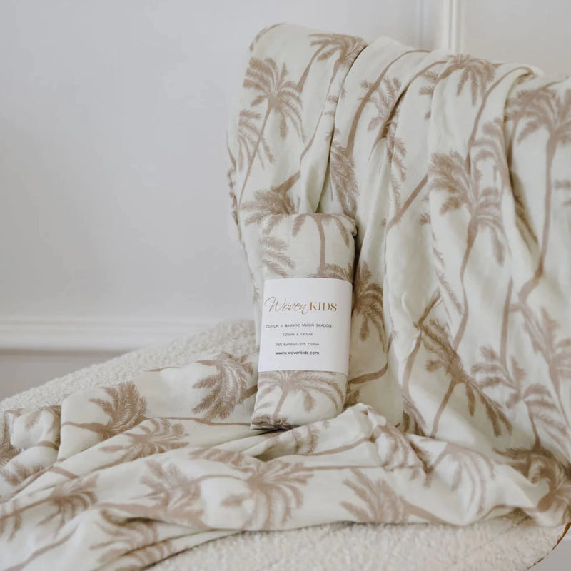 Cotton + Bamboo Swaddle - Palm Springs