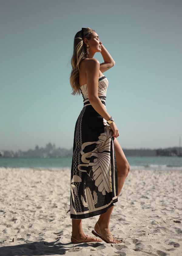 Palm Canyon Maxi Wrap Skirt