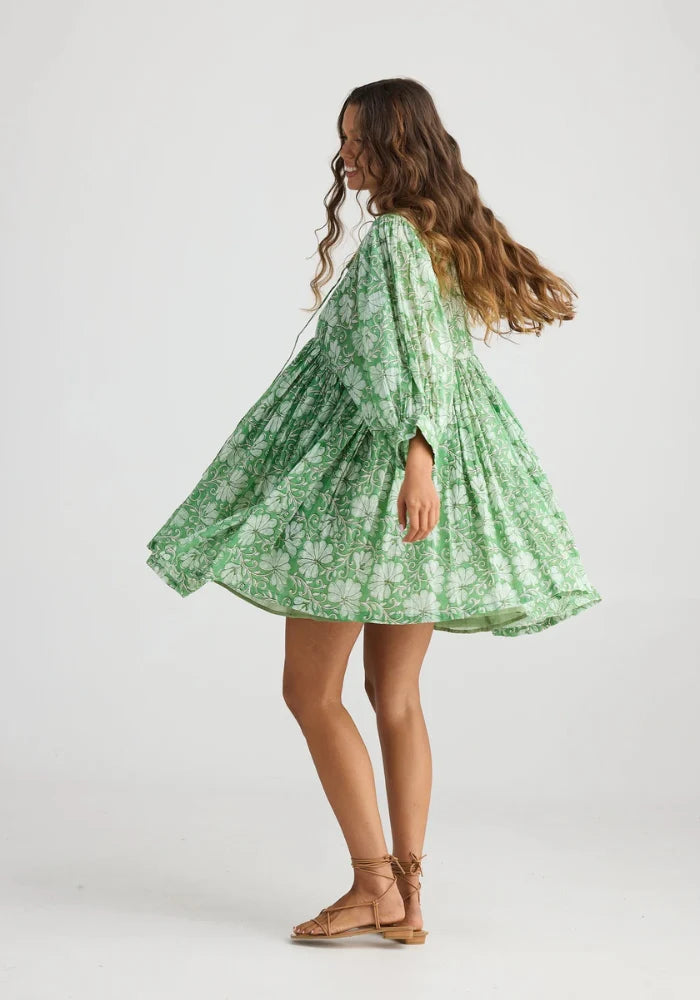 Wisteria Mini Dress - Apple Blossom