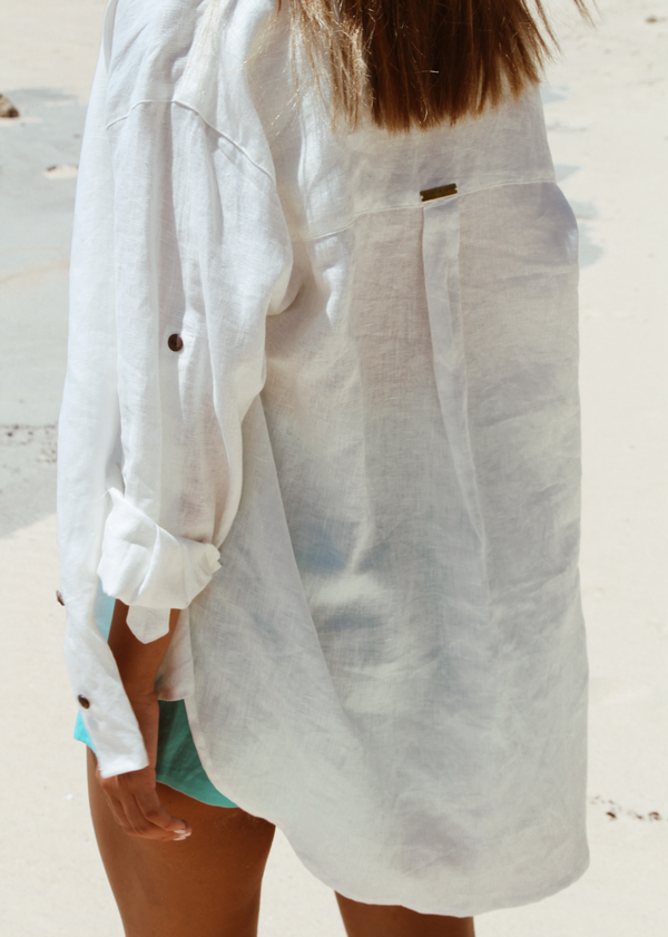 Leilani Linen Shirt - White