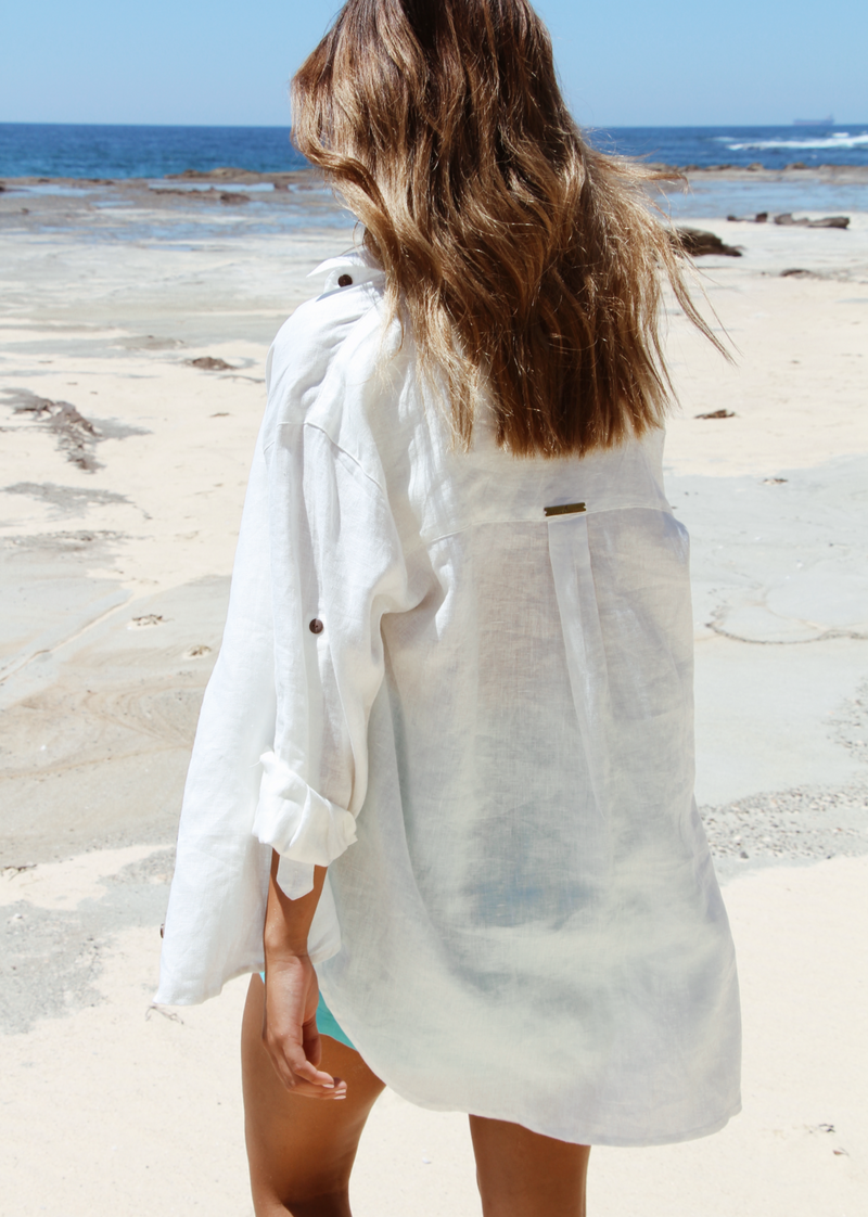 Leilani Linen Shirt - White