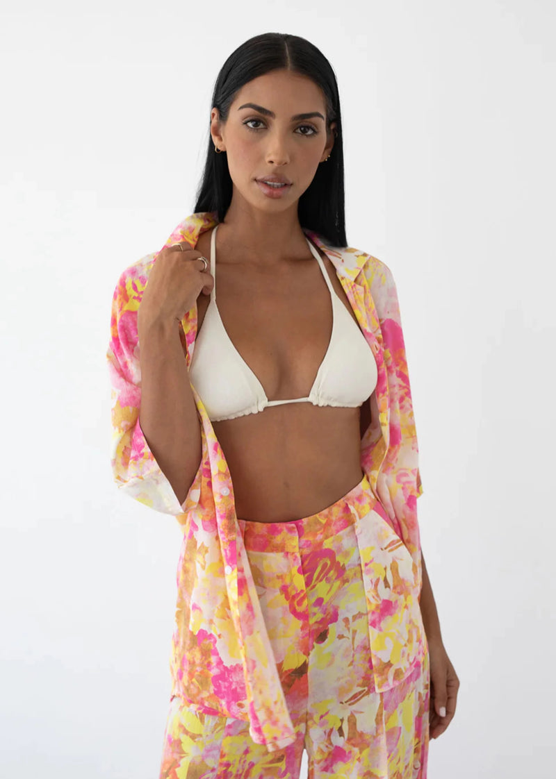 Camille Relaxed Shirt - Aurora Pink
