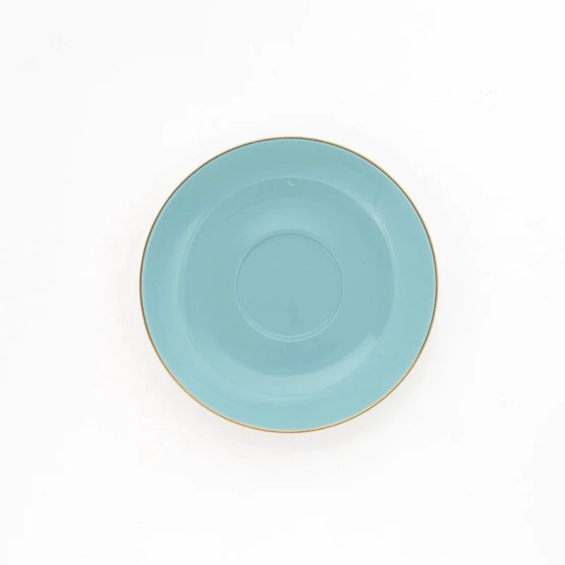 Pale Blue Teacup and Saucer