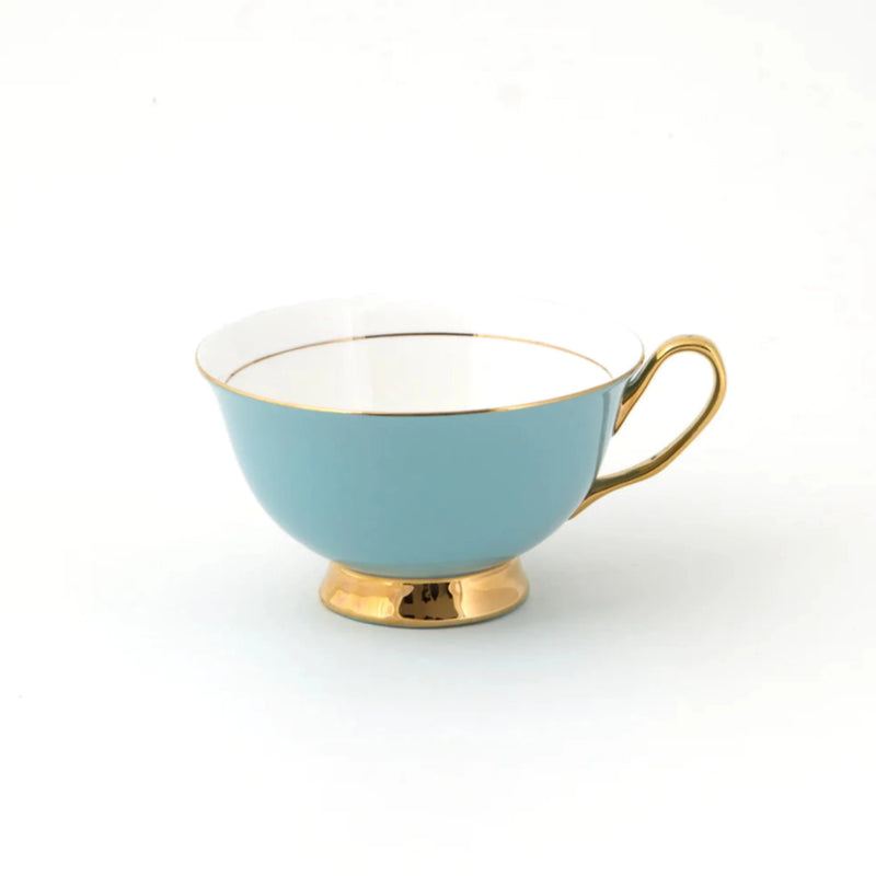 Pale Blue Teacup and Saucer