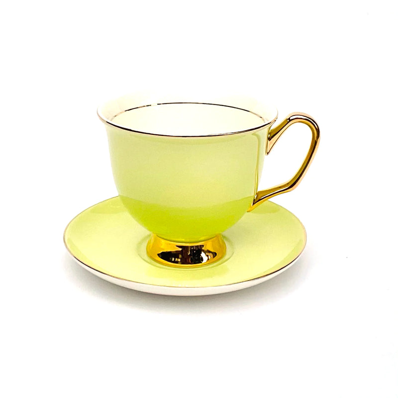 XL Pale Green Teacup and Saucer