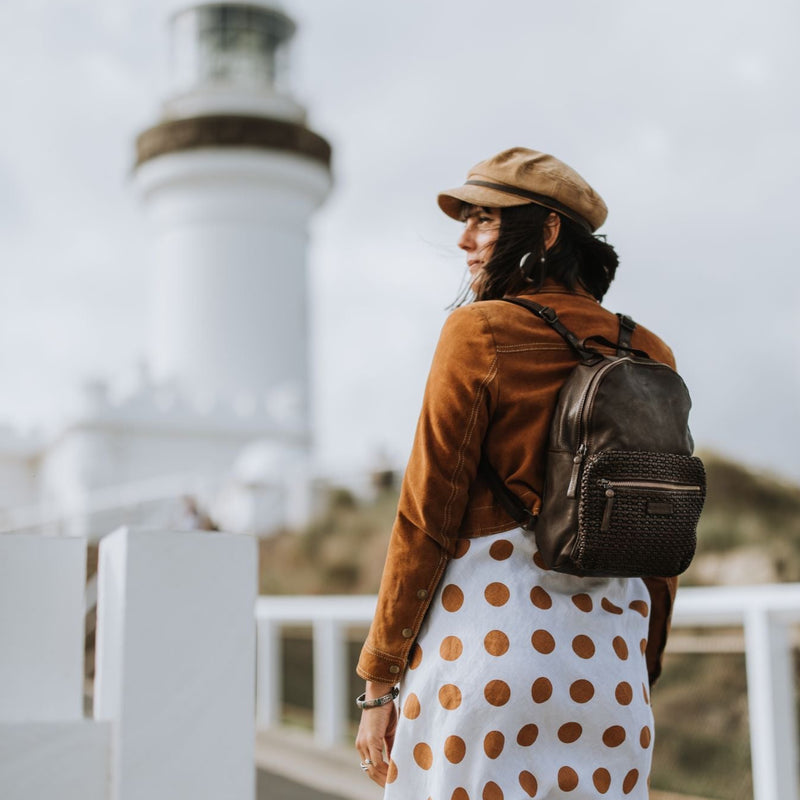 dallas vegan leather backpack Dallas Leather Backpack – LITTLE HIAWATHA