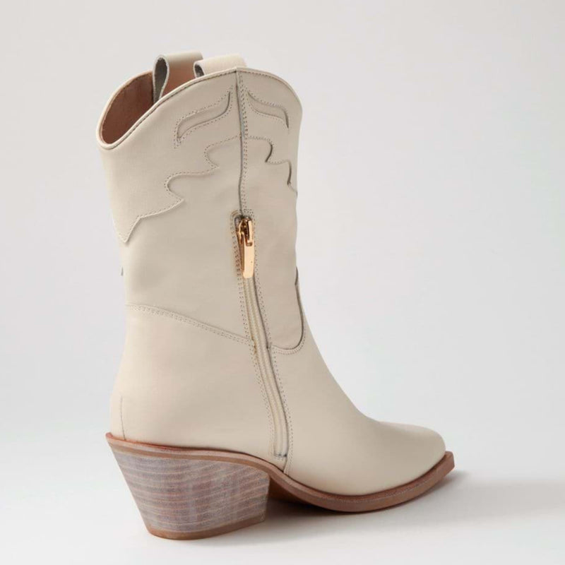 Riskea Leather Boot - Winter White