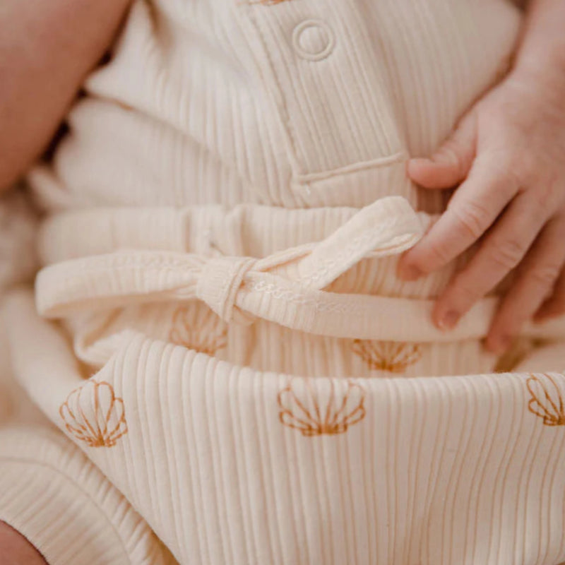 Ribbed Shorts - Seashell