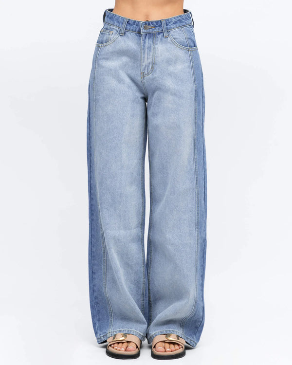 Two Tone Denim Jeans