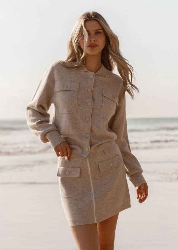 Baldwin Knit Jacket - Oatmeal