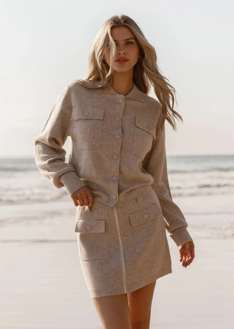 Baldwin Knit Jacket - Oatmeal