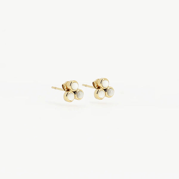 Tridente Earrings - Pearl