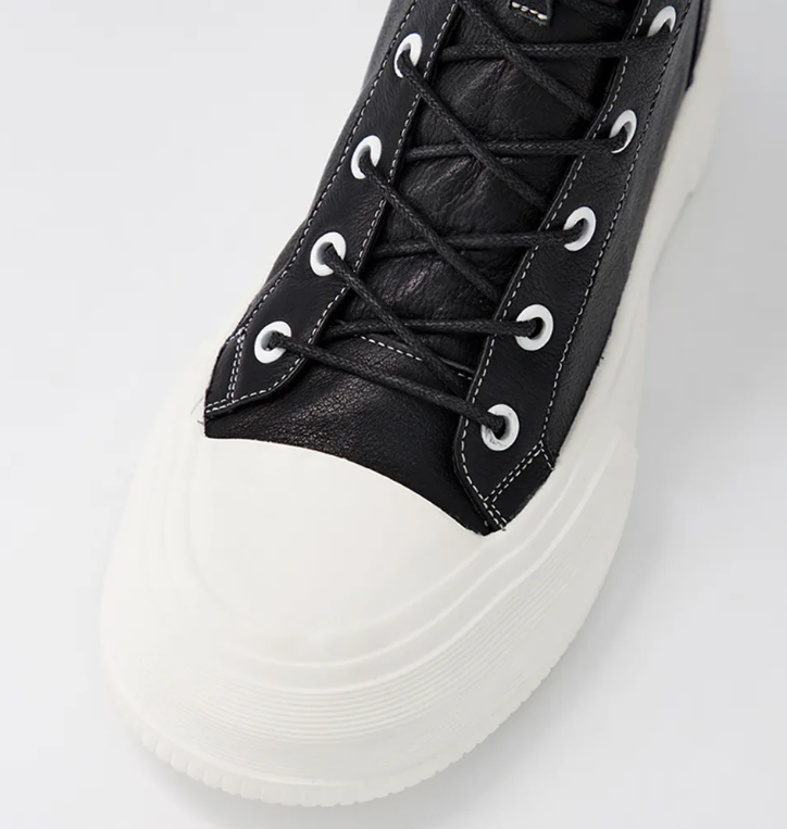 Aggie Sneaker - White Upper/Black Sole