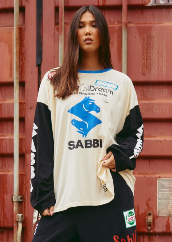 The Don't Quit Your Daydream Long Sleeve - Cream & Black
