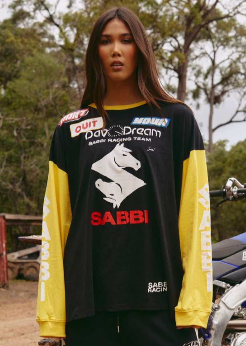 The Don't Quit Your Daydream Long Sleeve - Black & Yellow