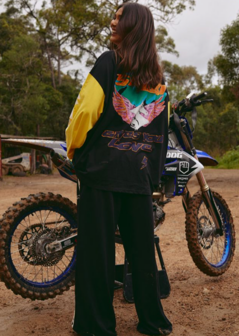 The Don't Quit Your Daydream Long Sleeve - Black & Yellow