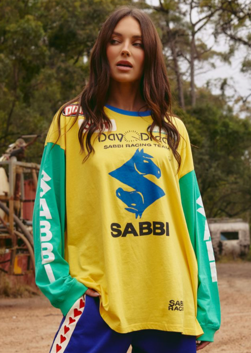 The Don't Quit Your Daydream Long Sleeve - Yellow & Green