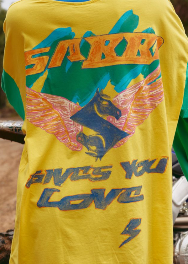 The Don't Quit Your Daydream Long Sleeve - Yellow & Green