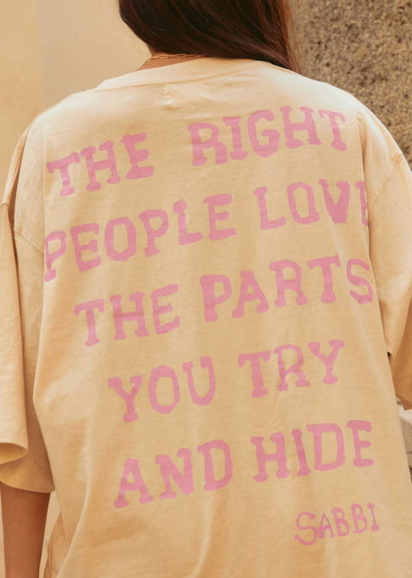 The Very Oversized Self Love Club Tee - Off White