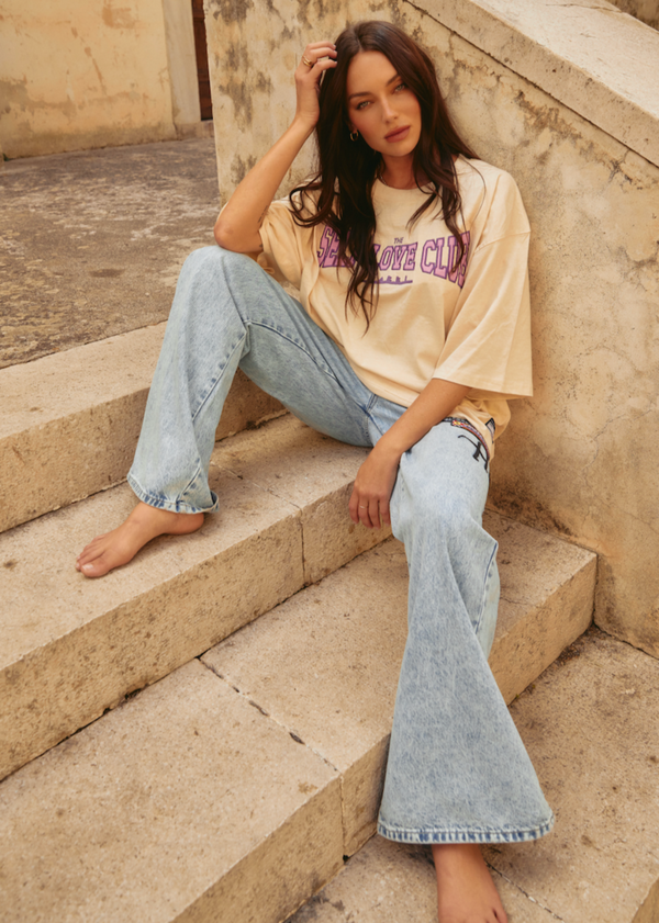 The Very Oversized Self Love Club Tee - Off White