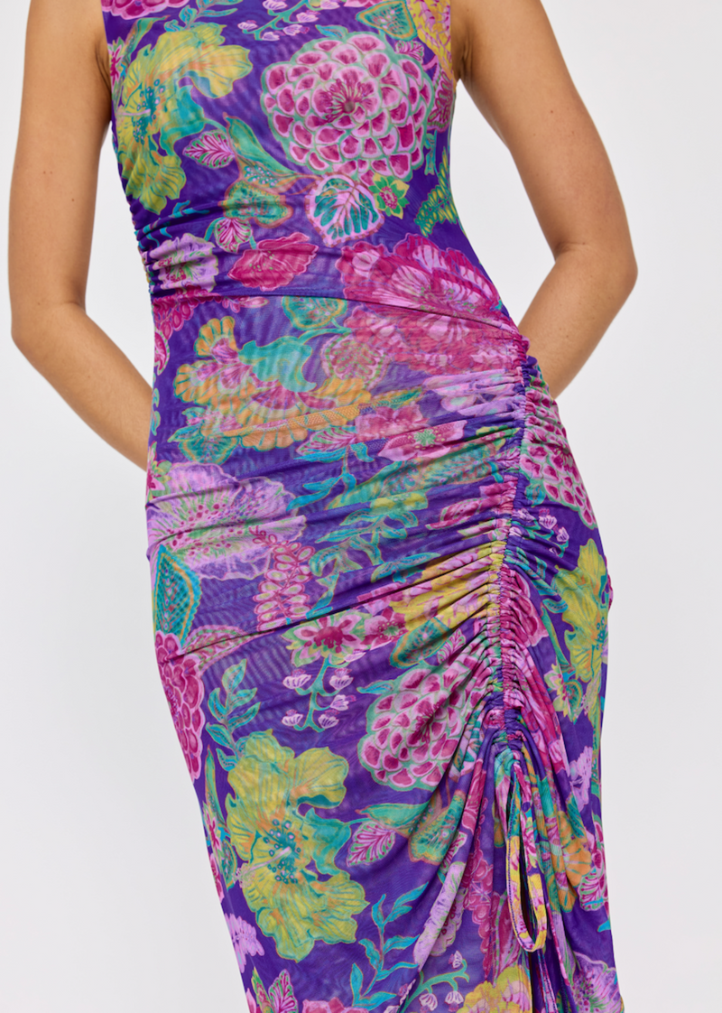 Tullah Midi Dress - Hibiscus