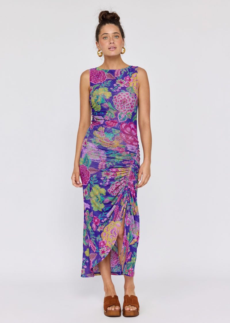 Tullah Midi Dress - Hibiscus