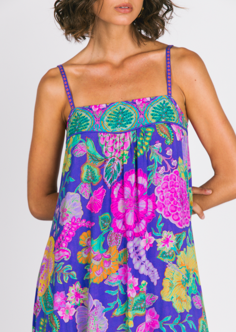 Honey Strappy Dress - Hibiscus