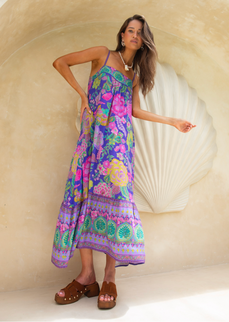 Honey Strappy Dress - Hibiscus