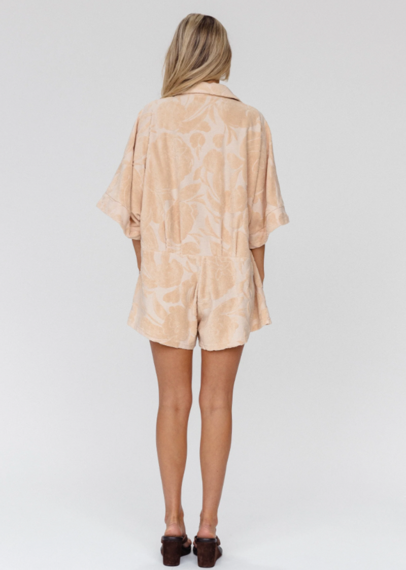 Rae Playsuit - Champagne Terry