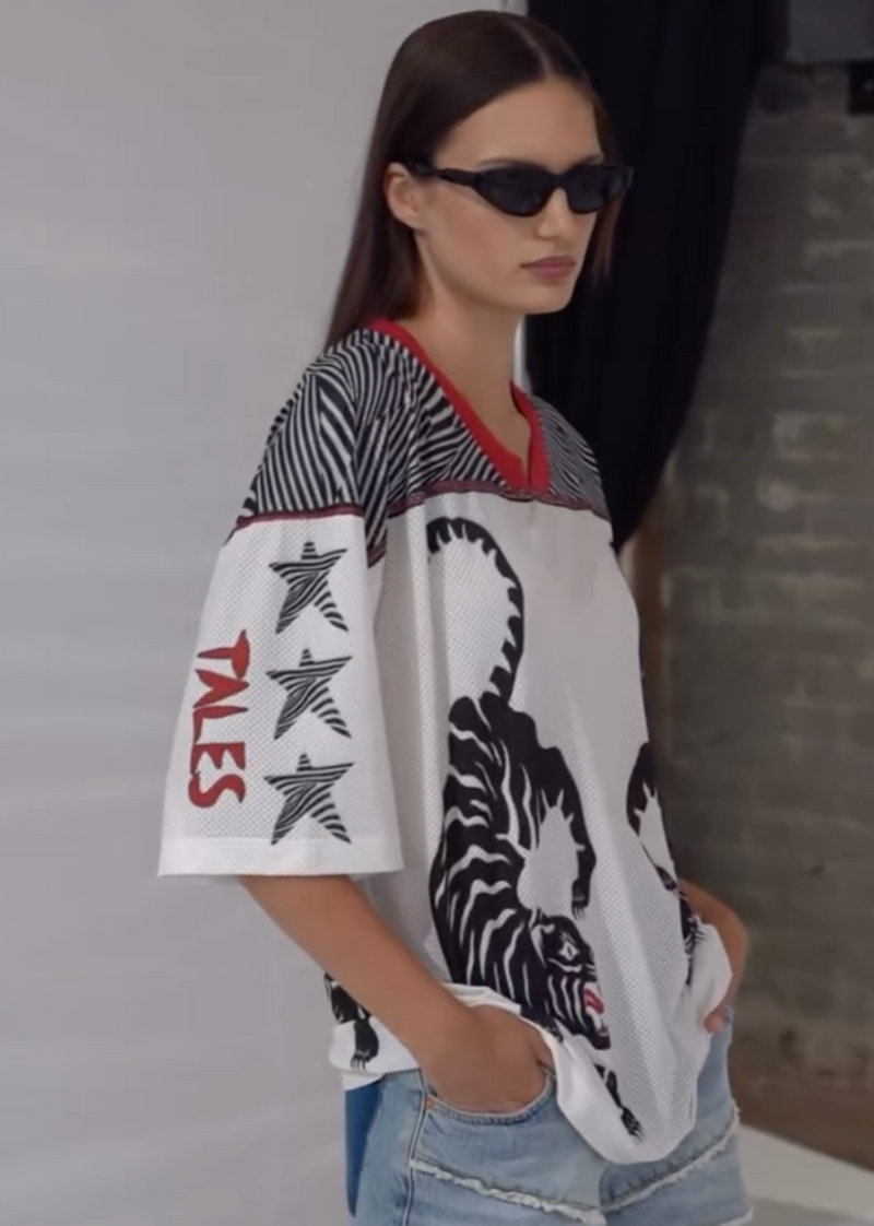 Crouching Tiger Football Jersey - White