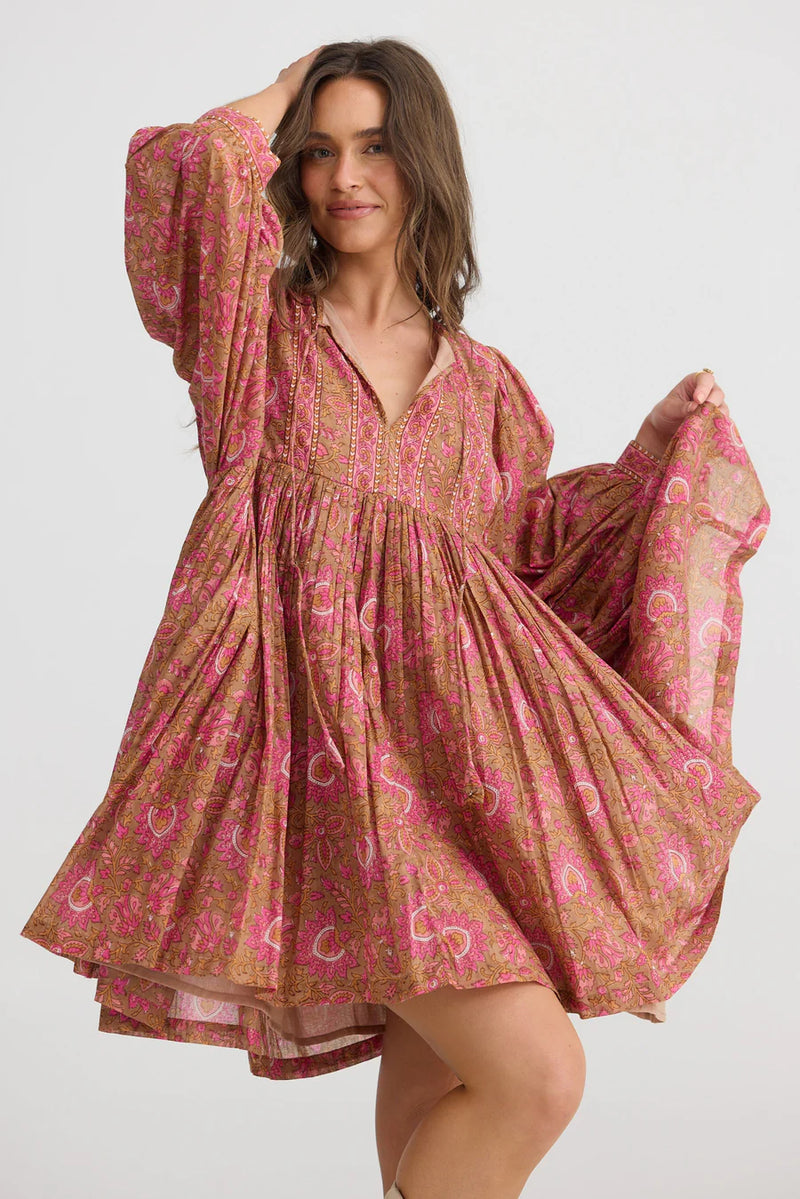 Wisteria Mini Dress - Autumn Spritz