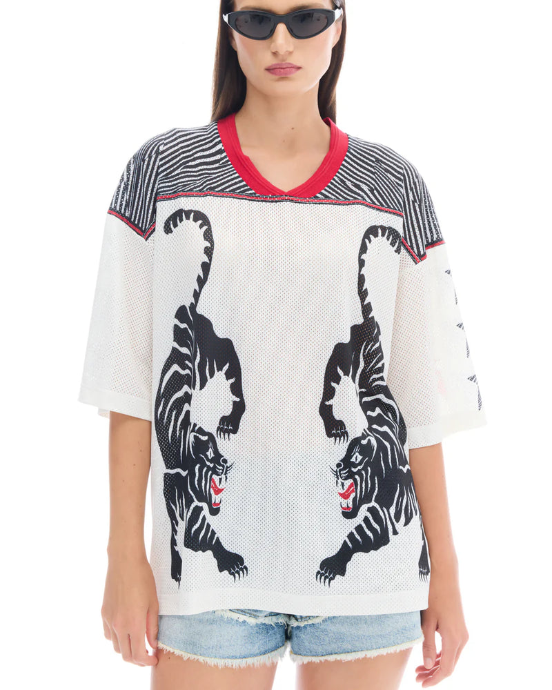 Crouching Tiger Football Jersey - White