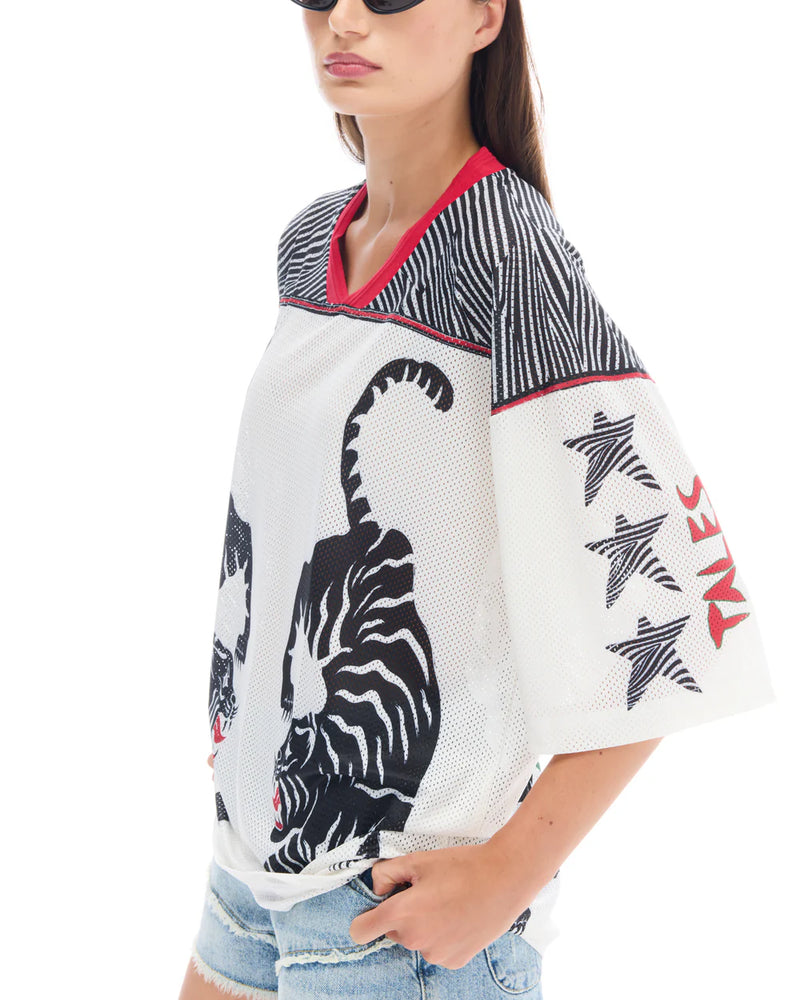 Crouching Tiger Football Jersey - White