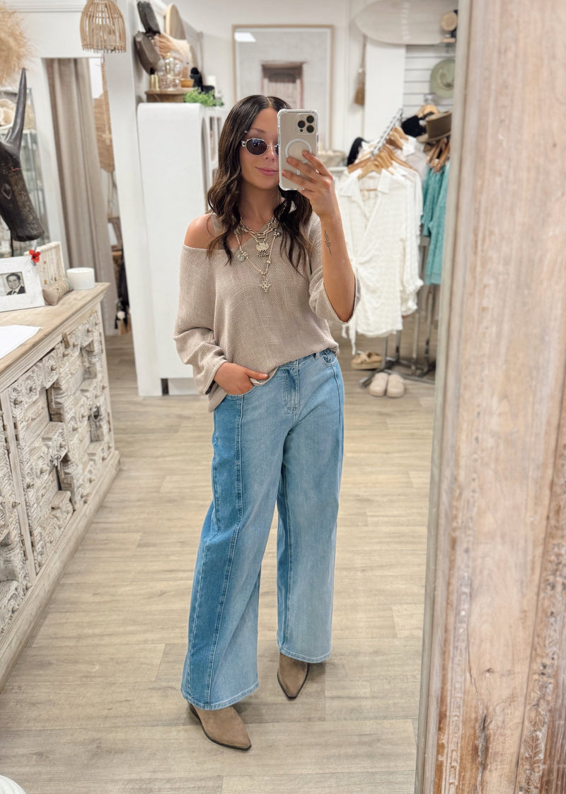 Estelle Woven Top - Latte
