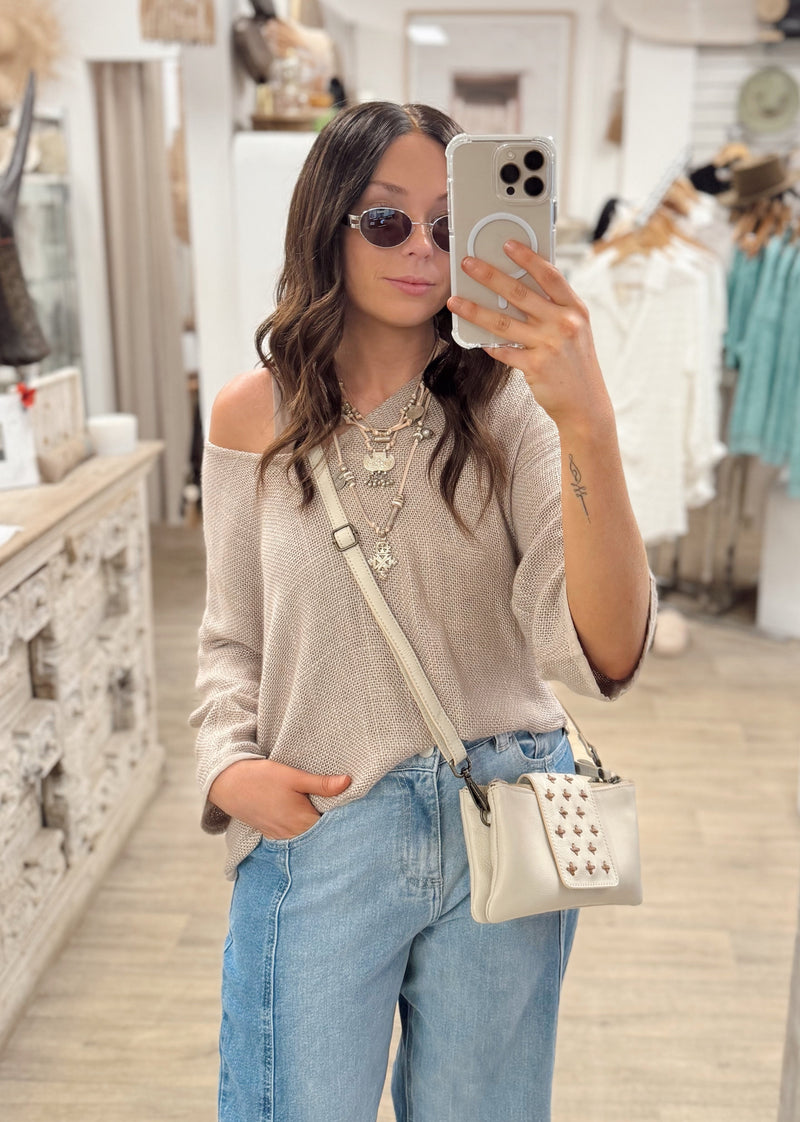 Estelle Woven Top - Latte