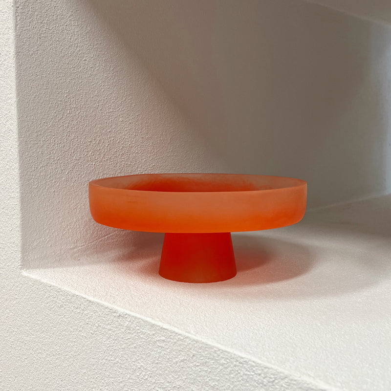 Pedestal Bowl Large - Orange
