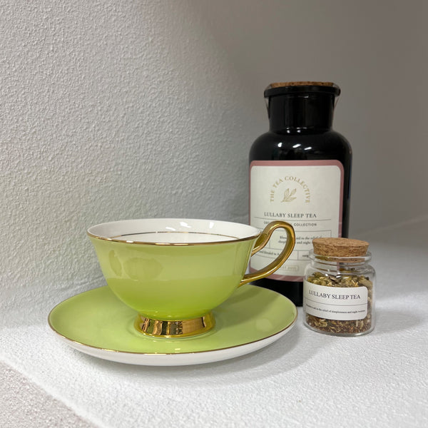 Pale Green Teacup and Saucer