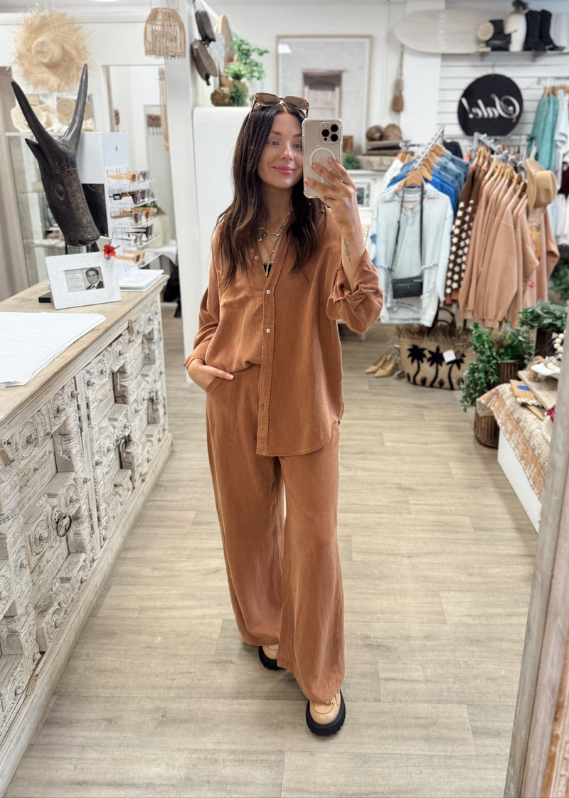 Billie Shirt - Terracotta