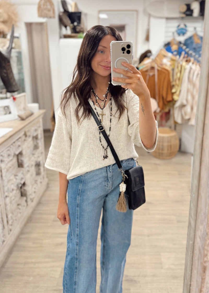 Estelle Woven Top - Natural