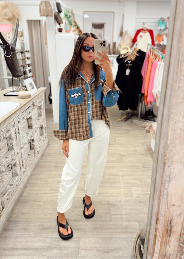 Cream Barrel Jeans