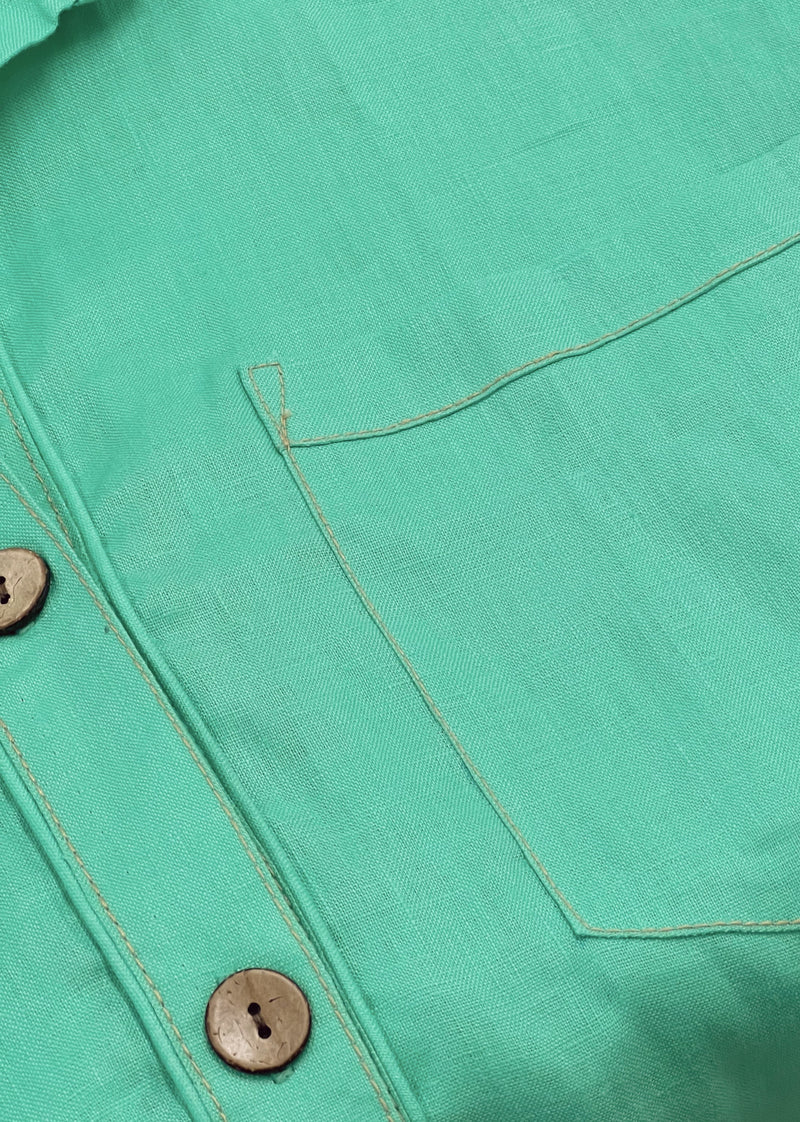 Juju Linen Playsuit - Mint