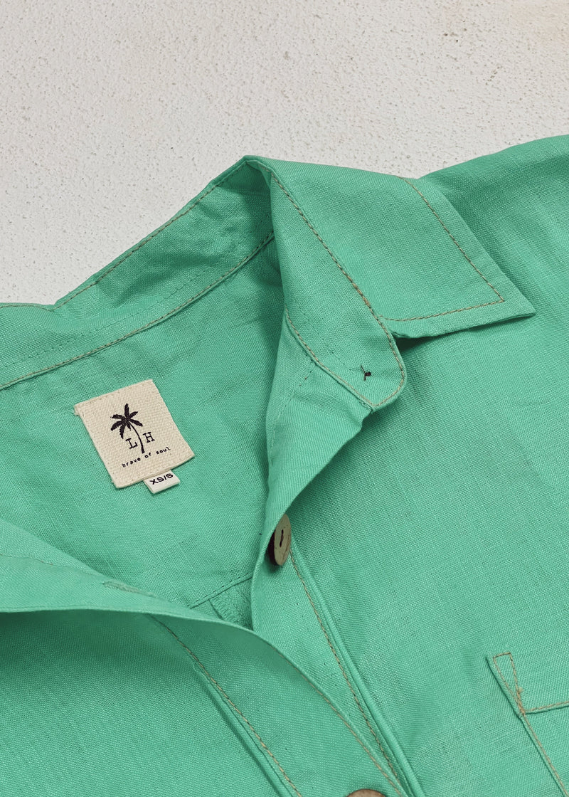 Juju Linen Playsuit - Mint