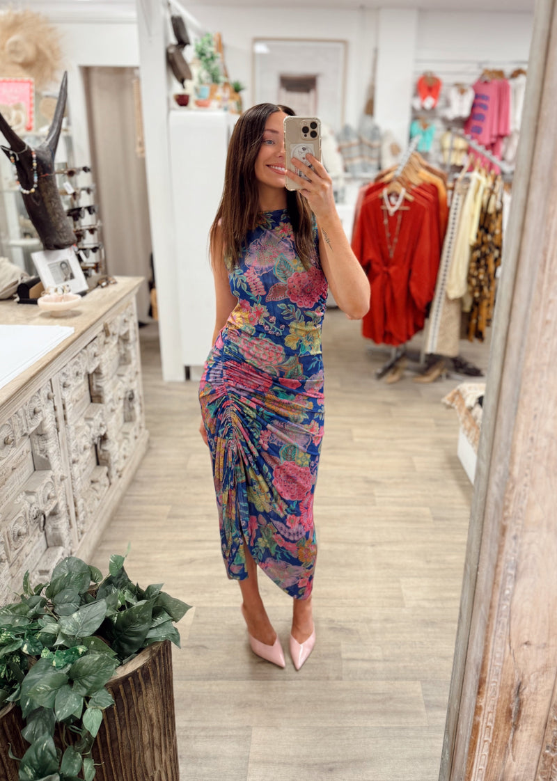 Tullah Midi Dress - Hibiscus