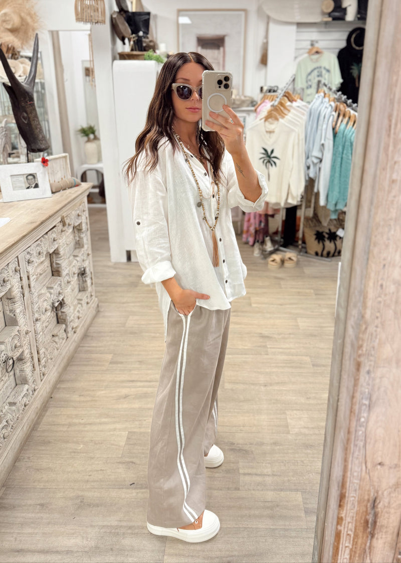 Leilani Linen Shirt - White
