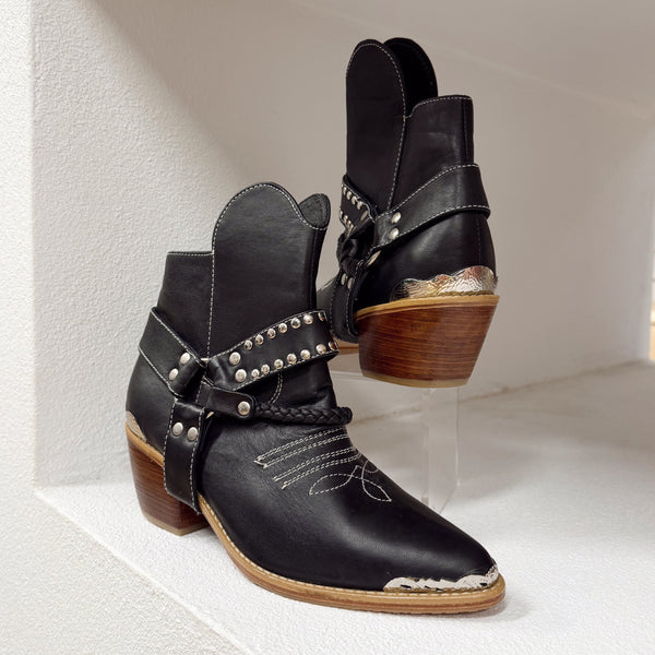 Mustang Leather Boot - Black