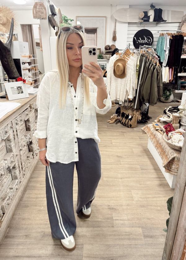 Leilani Linen Shirt - White