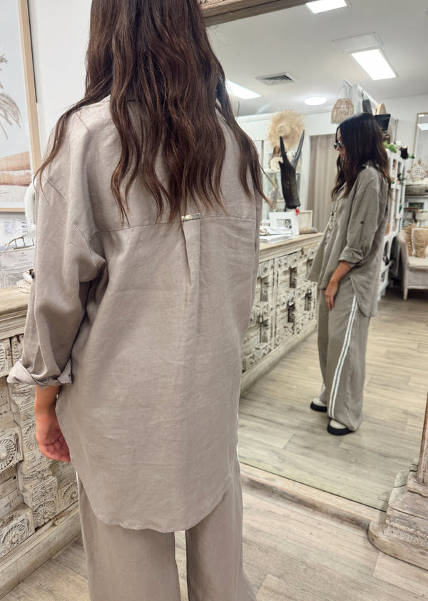 Leilani Linen Shirt - Earth