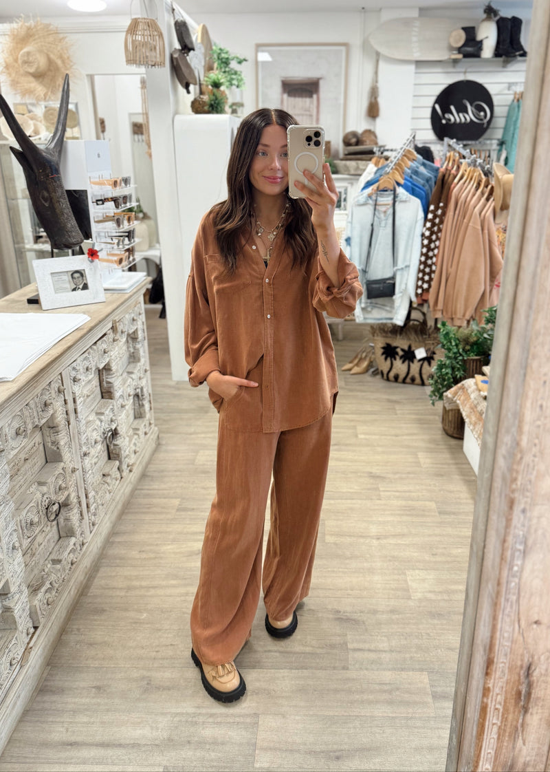 Billie Shirt - Terracotta